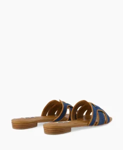 Dames Bibi Lou Sandalen*Sandaal Zonder Hak Leather + Linnen Bruin