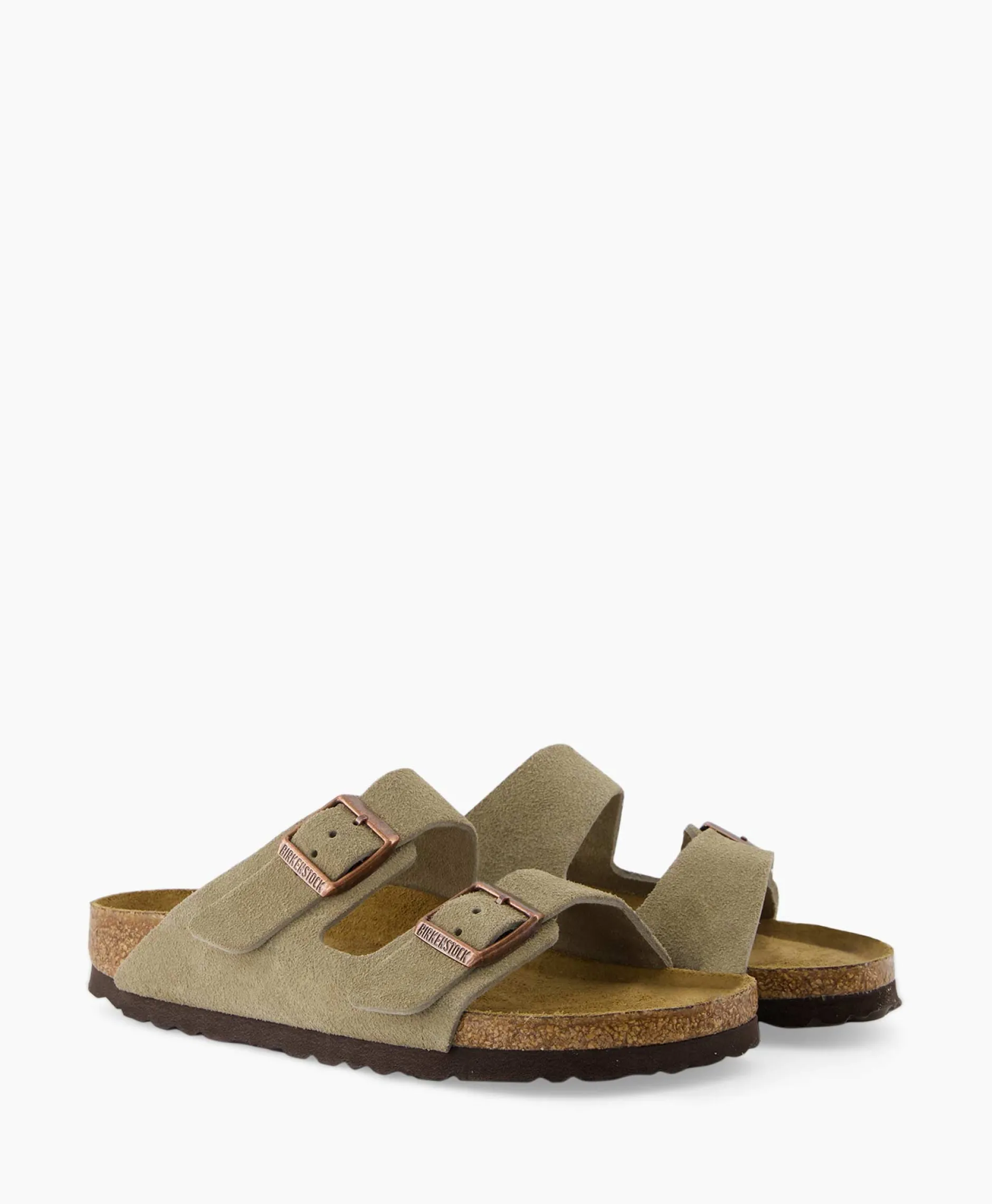 Dames Birkenstock Sandalen*Sandaal Zonder Hak Arizona Sfb Taupe