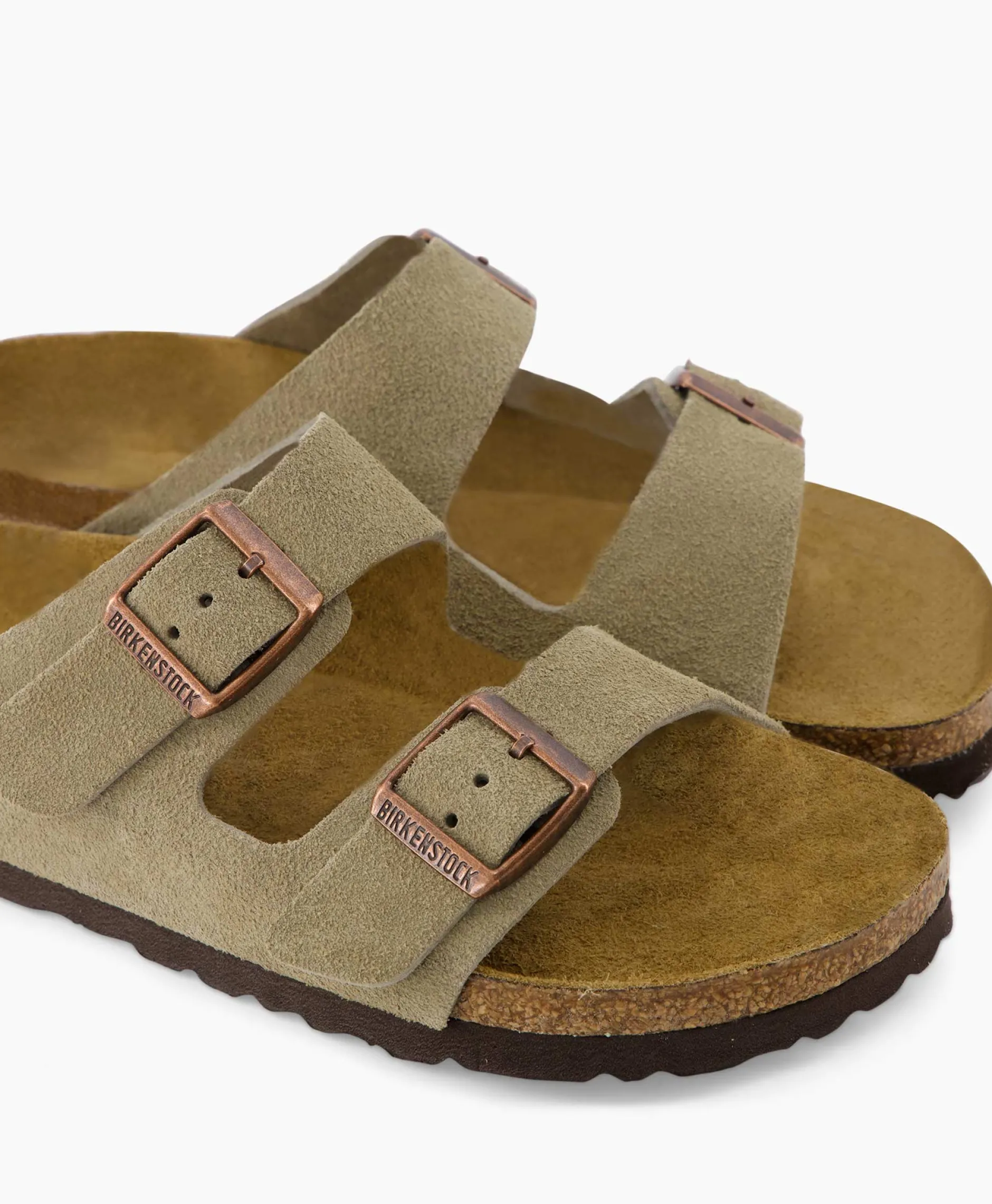 Dames Birkenstock Sandalen*Sandaal Zonder Hak Arizona Sfb Taupe