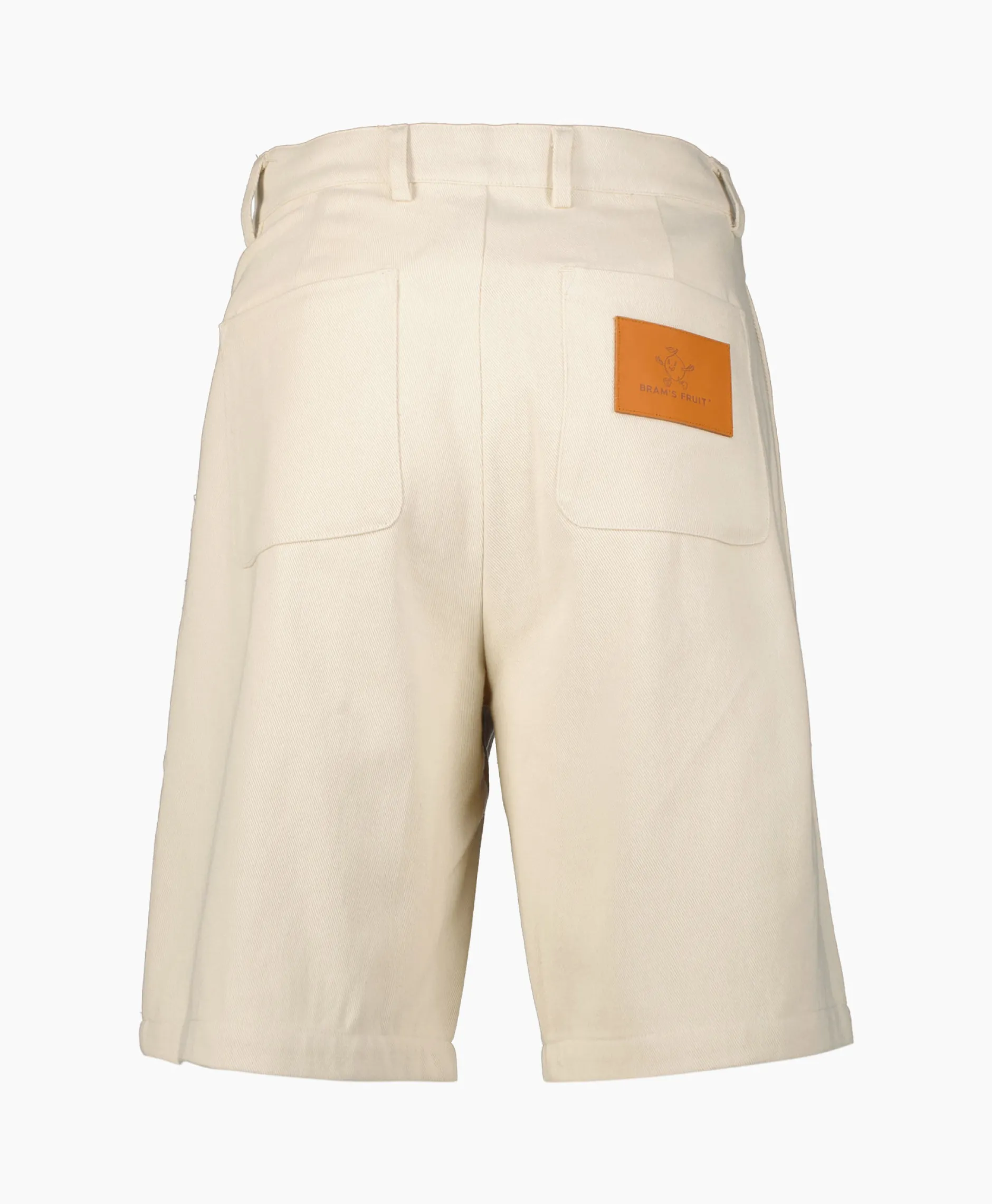 Heren Bram's Fruit Broeken*Bram's Fruit Korte Broek Twill Shorts Beige