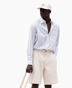 Heren Bram's Fruit Overhemden*Bram's Fruit Overhemd Lemon Pattern Shi Beige