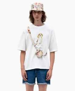 Heren Bram's Fruit T-Shirts*Bram's Fruit T-Shirt Korte Mouw Beagle Aquarel Wit