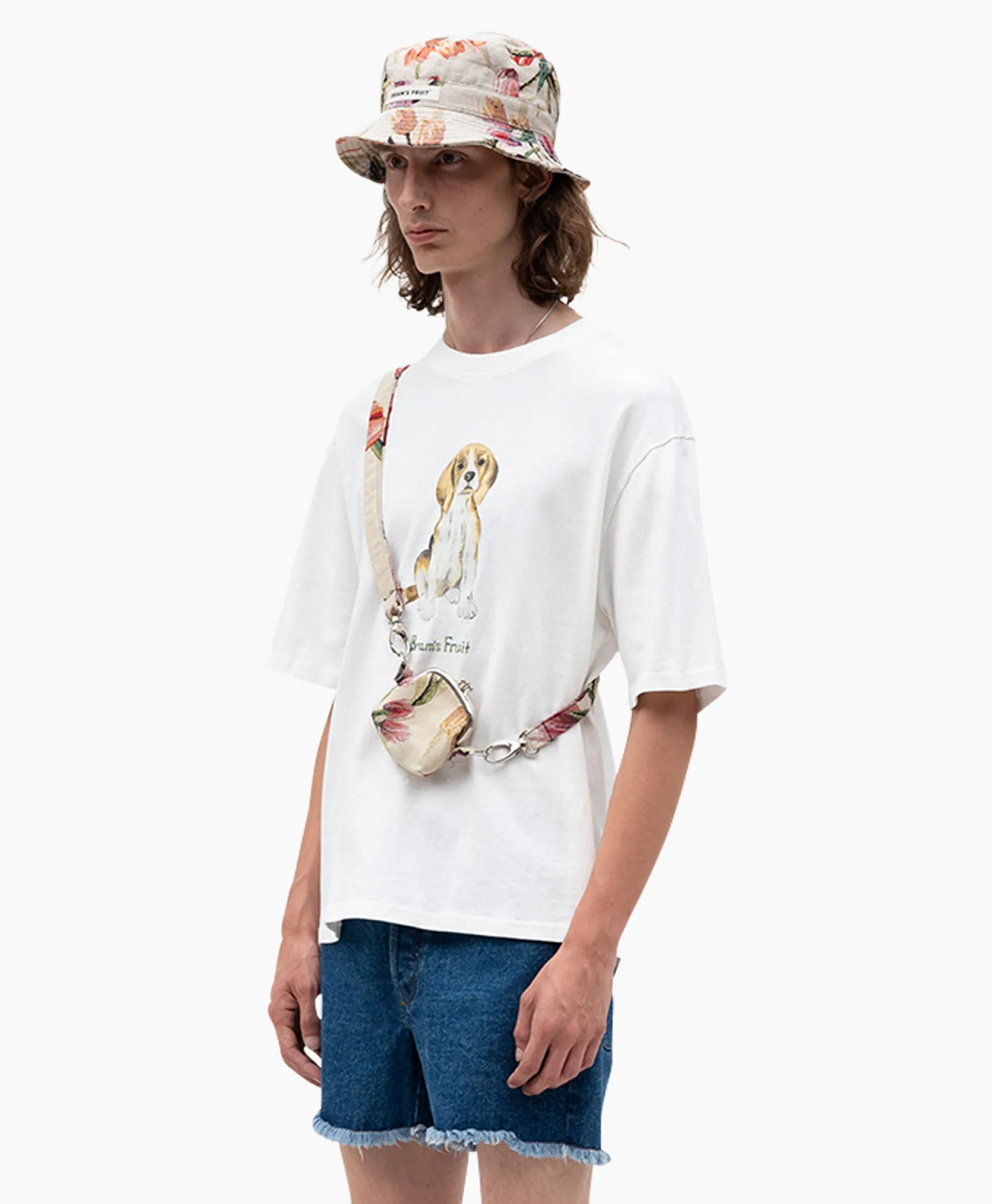Heren Bram's Fruit T-Shirts*Bram's Fruit T-Shirt Korte Mouw Beagle Aquarel Wit