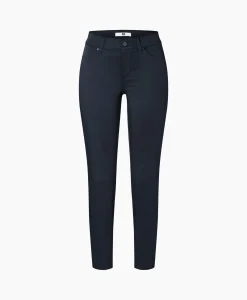 Dames Cambio Broeken*Broek Satin Superstrech Piera Blauw