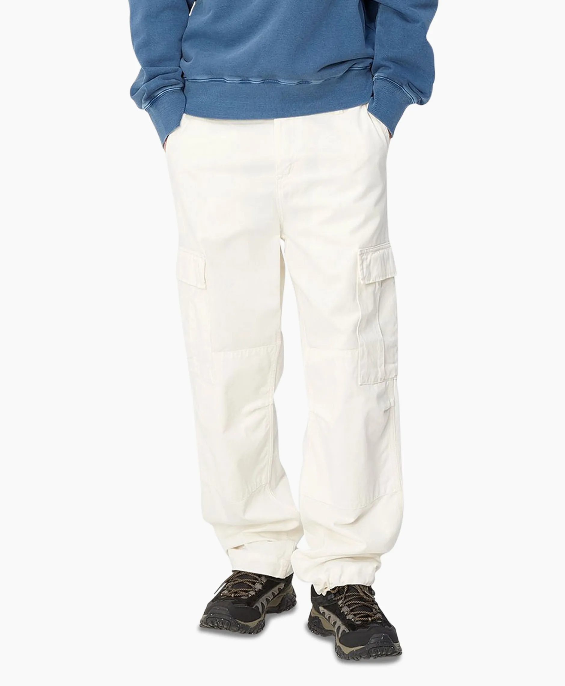 Heren Carhartt Wip Broeken*Cargobroek Regular Cargo Ecru