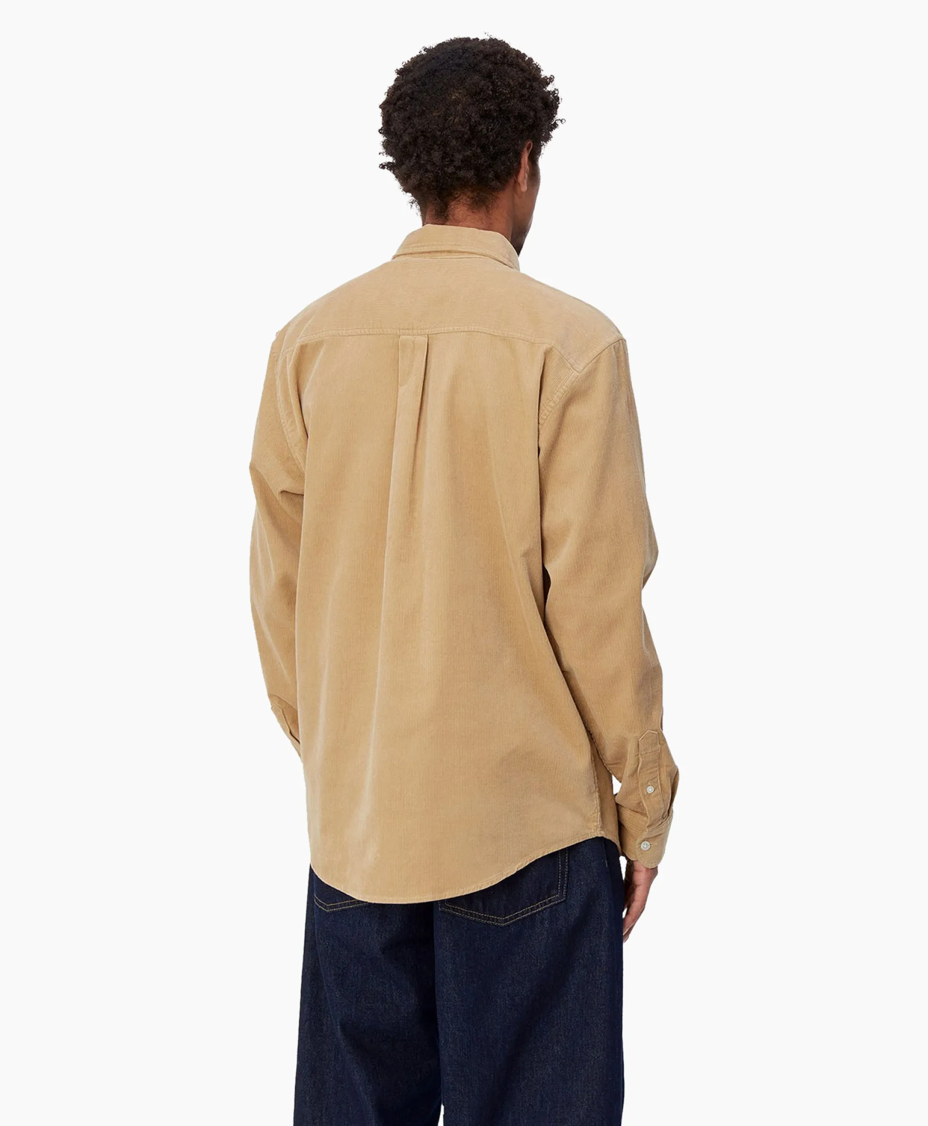 Heren Carhartt Wip Overhemden*Overhemd L/S Madison Fine Cord Beige