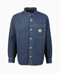 Heren Carhartt Wip Jassen*Overshirt Orlean Donker Blauw