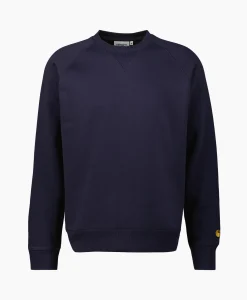 Heren Carhartt Wip Truien*Sweater Chase Donker Blauw