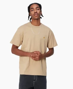 Heren Carhartt Wip T-Shirts*T-Shirt Korte Mouw S/S Chase Beige