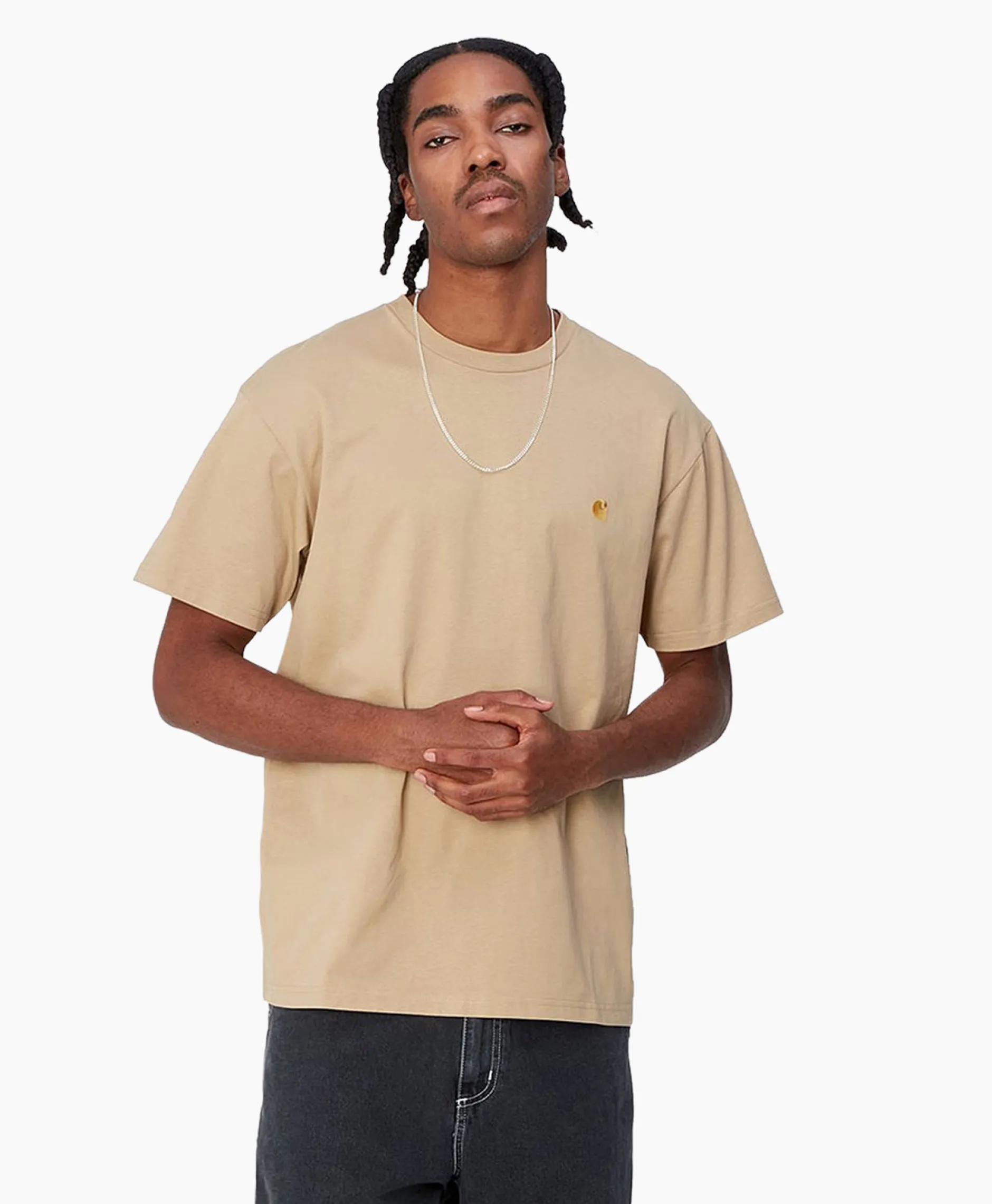 Heren Carhartt Wip T-Shirts*T-Shirt Korte Mouw S/S Chase Beige