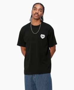 Heren Carhartt Wip T-Shirts*T-Shirt Korte Mouw S/S Heart Bandana Zwart