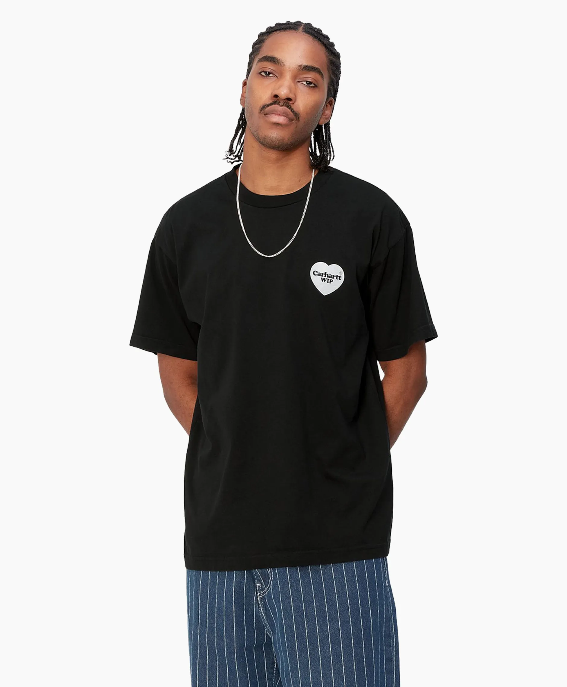 Heren Carhartt Wip T-Shirts*T-Shirt Korte Mouw S/S Heart Bandana Zwart