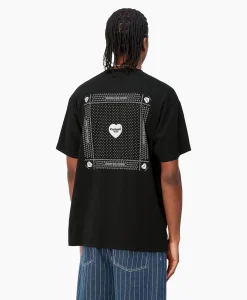 Heren Carhartt Wip T-Shirts*T-Shirt Korte Mouw S/S Heart Bandana Zwart