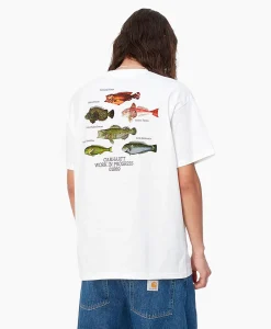 Heren Carhartt Wip T-Shirts*T-Shirt Korte Mouw S/S Fish Wit