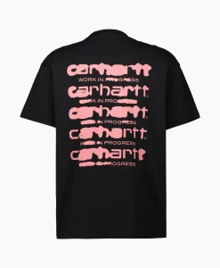 Heren Carhartt Wip T-Shirts*T-Shirt S/S Ink Bleed Organic Cotton Zwart