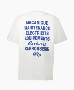 Heren Carhartt Wip T-Shirts*T-Shirt S/S Mechanics Organic Cotton Wit