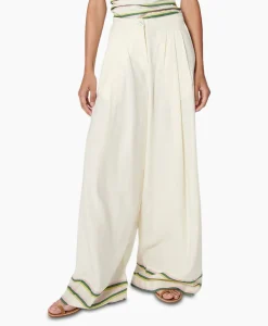 Dames Chufy Broeken*Pantalon Okra Ecru