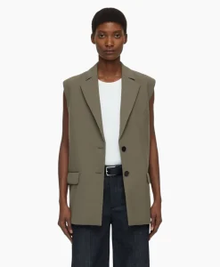 Dames Closed Gilets*Gilet Sleeveless Taupe