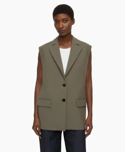 Dames Closed Gilets*Gilet Sleeveless Taupe