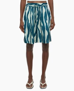 Dames Closed Broeken*Korte Broek Drawstring Blauw