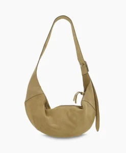 Dames Closed Tassen*Schouder / Hand Tas Half Moon M Beige