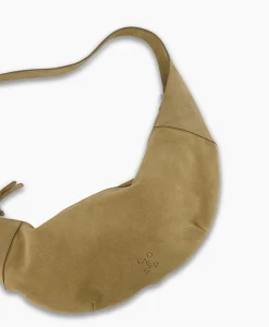 Dames Closed Tassen*Schouder / Hand Tas Half Moon M Beige