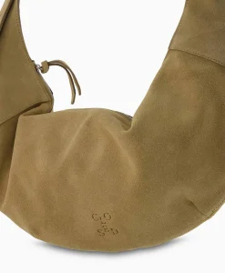 Dames Closed Tassen*Schouder / Hand Tas Half Moon M Beige