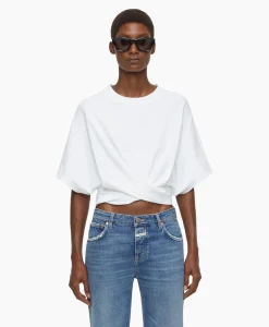 Dames Closed T-Shirts & Tops*T-Shirt Korte Mouw Wrap Wit