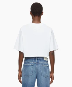 Dames Closed T-Shirts & Tops*T-Shirt Korte Mouw Wrap Wit