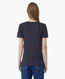 Dames Closed T-Shirts & Tops*T-Shirt Korte Mouw V-Neck Blauw