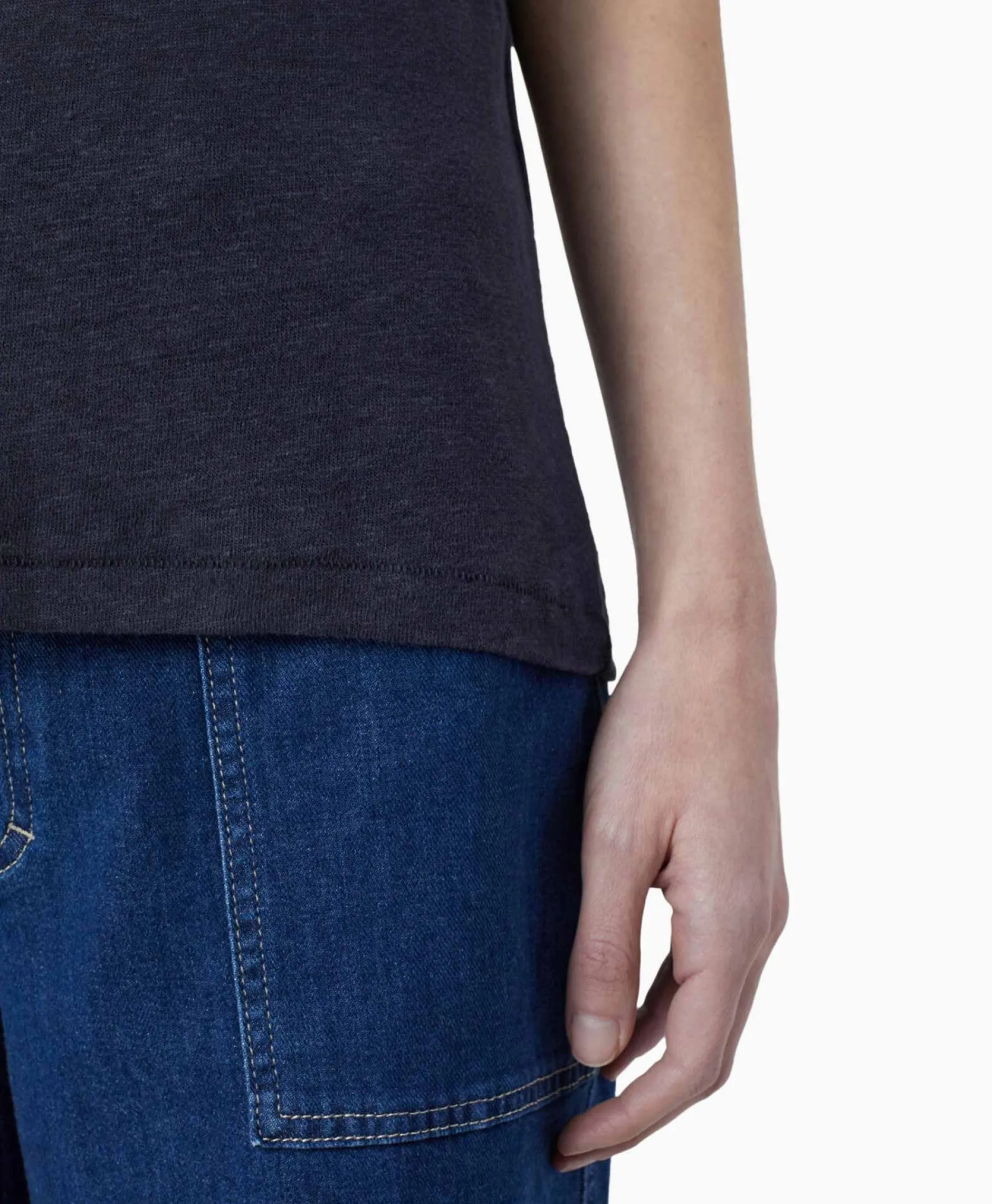 Dames Closed T-Shirts & Tops*T-Shirt Korte Mouw V-Neck Blauw