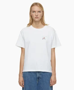 Dames Closed T-Shirts & Tops*T-Shirt Korte Mouw Printed Wit