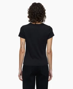 Dames Closed T-Shirts & Tops*T-Shirt Korte Mouw Crew Neck Short Sleeve Zwart