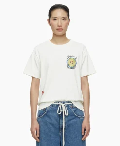 Dames Closed T-Shirts & Tops*T-Shirt Korte Mouw Printed Ecru