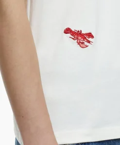 Dames Closed T-Shirts & Tops*T-Shirt Korte Mouw Printed Ecru