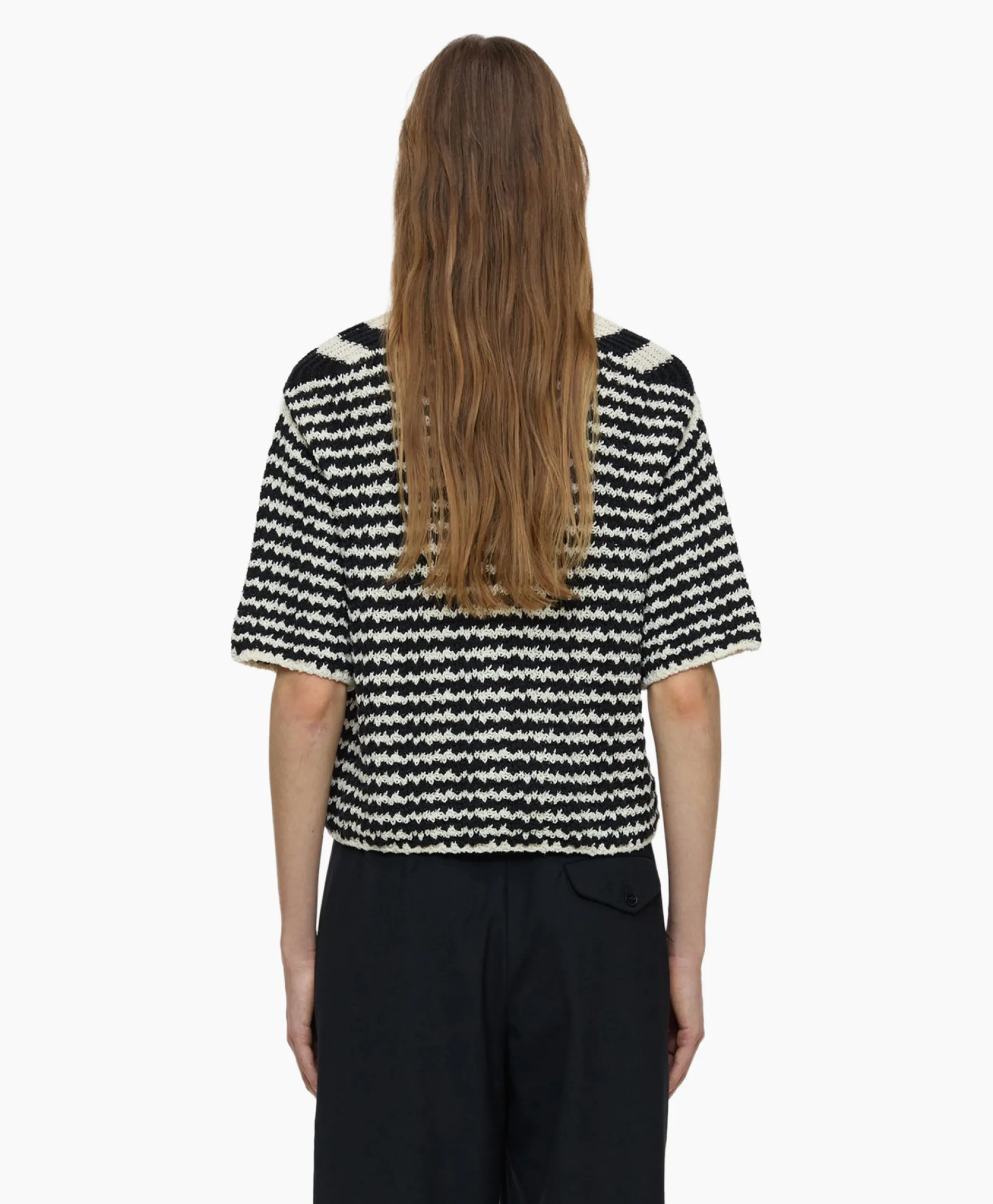 Dames Closed Vesten*Vest V Short Sleeve Zwart