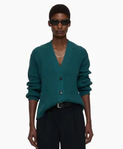 Dames Closed Vesten*Vest Wrap Long Sleeves Groen