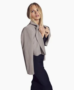 Dames Co'couture Blazers*Co'Couture Blazer Vidacc Crop Midden Bruin