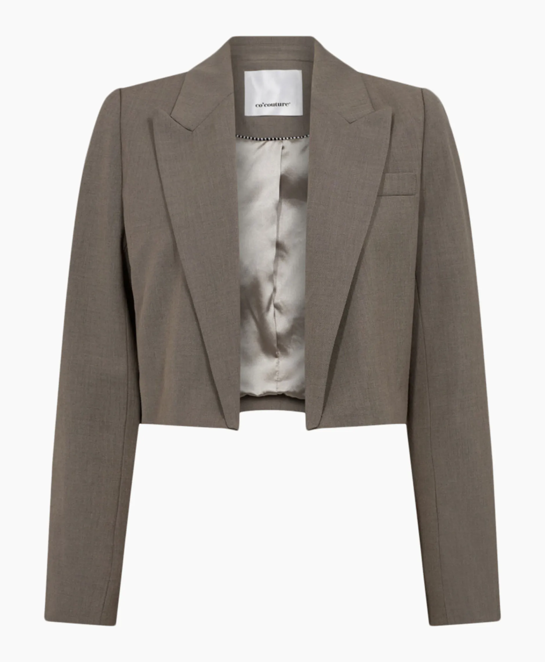 Dames Co'couture Blazers*Co'Couture Blazer Vidacc Crop Midden Bruin