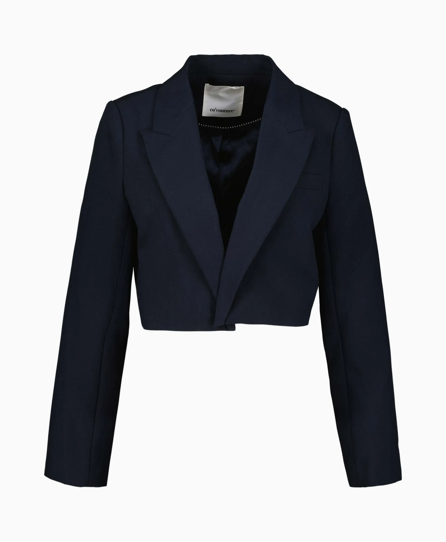 Dames Co'couture Blazers*Co'Couture Blazer Vola Crop Donker Blauw