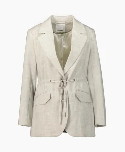 Dames Co'couture Blazers*Co'Couture Blazer Winnie Tie String Grijs