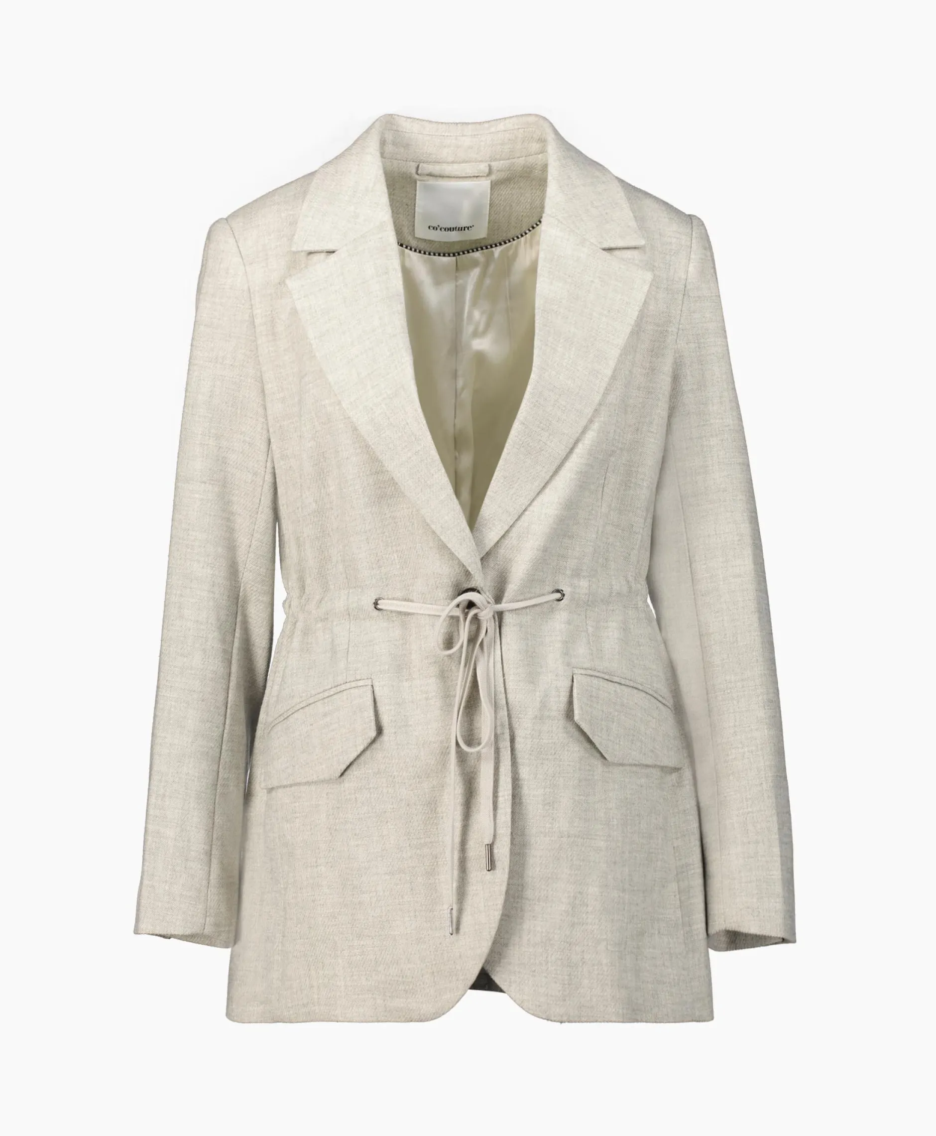 Dames Co'couture Blazers*Co'Couture Blazer Winnie Tie String Grijs