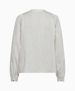 Dames Co'couture Blouses*Co'Couture Blouse Selma Placket Wit