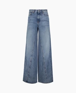 Dames Co'couture Broeken*Co'Couture Jeans Vika Long Wide Seam Licht Blauw