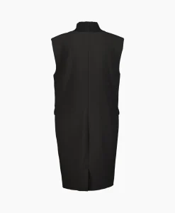 Dames Co'couture Jurken*Co'Couture Mini Jurk Volacc Rib Turtleneck Zwart