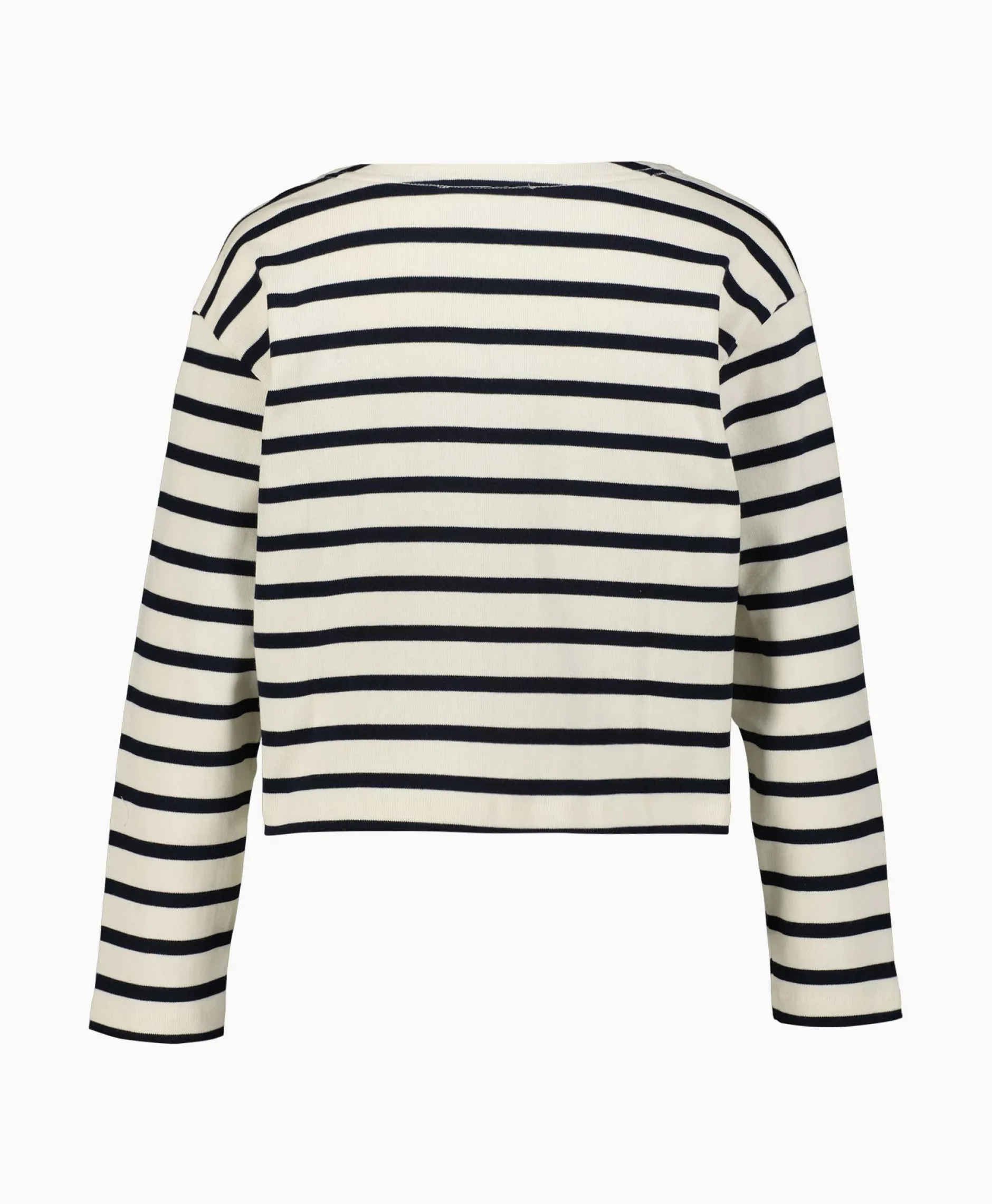 Dames Co'couture Truien*Co'Couture Pullover Classic Stripe Crop Off White