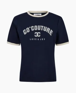 Dames Co'couture T-Shirts & Tops*Co'Couture T-Shirt Korte Mouw Edge Donker Blauw