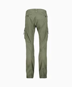 Heren Cp Company Broeken*Cargobroek Stetch Sateen Ergonomic Groen