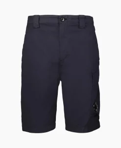 Heren Cp Company Broeken*Korte Broek Fili Stretch Cargo Donker Blauw