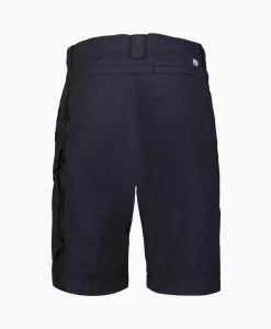 Heren Cp Company Broeken*Korte Broek Fili Stretch Cargo Donker Blauw